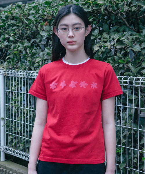 [oheshio] CHECK FRILL T-SHIRTS /追跡付 