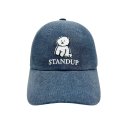 스탠드업(STANDUP) 비숑 워싱 네이비 볼캡