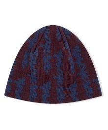 Doodled Jacquard Beanie Brown