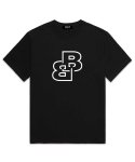 바리게이트(BARIGATE) BB Logo 오버핏 반팔 티셔츠 (BS010) 블랙