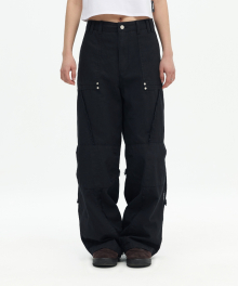 Shield Cutted Pant - Black