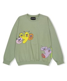 Tulrexx Wording Sweatshirt Sage Green