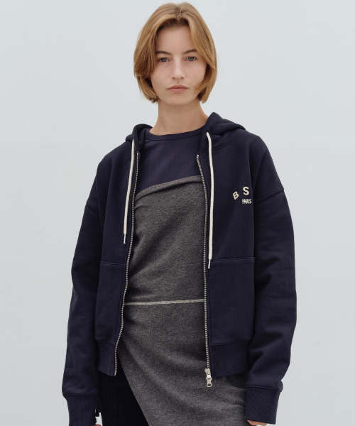 Small Logo Zip Up - Navy