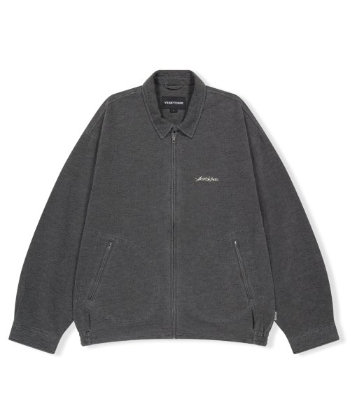 アウターその他 YESEYESEE Abstract Jacquard Zip Jacket Charcoal YESEYESEE]Abstract Jacquard Zip Jacket/追跡付 (YESEYESEE
