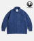 에스피오나지 French Wide Work Jacket (Moleskin) Washed Blue