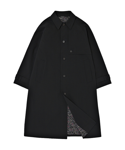 EARTH COTTON BALMACAAN COAT (Black)