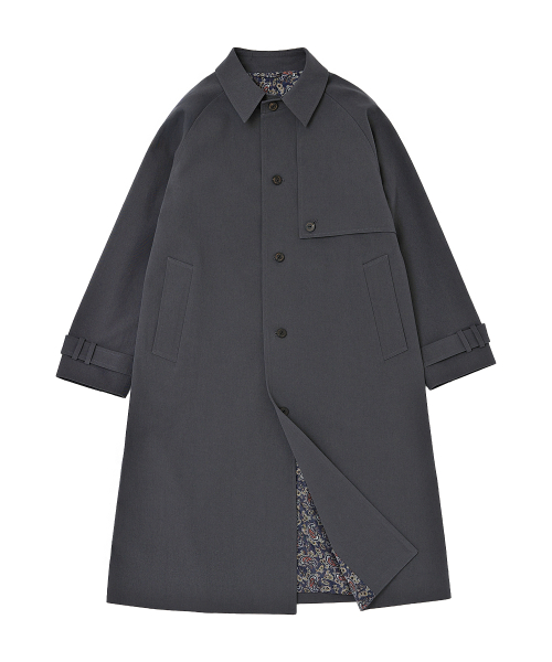EARTH COTTON BALMACAAN COAT (Charcoal)