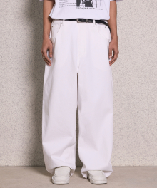 Baggy Biggy Wide Pants - WHITE