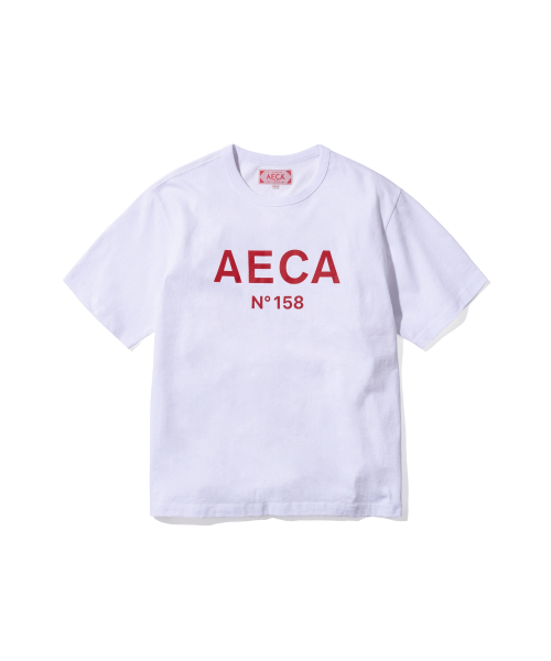 AECA BIG LOGO TEE-WHITE/RED