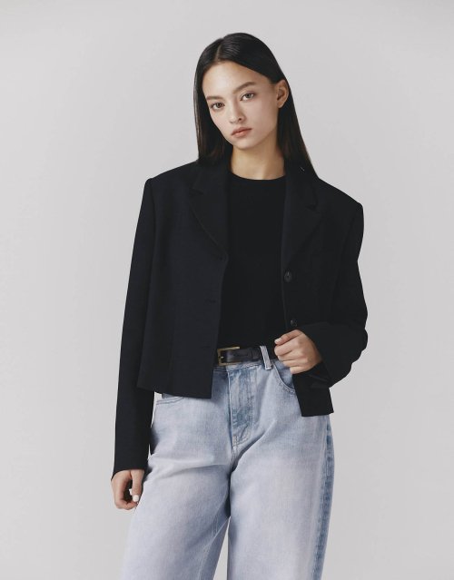 Укороченный блейзер 374506 [black]