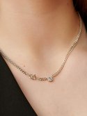 유니제이(UNI.J) Cross & Curve Chain Silver Necklace In479 [Silver]
