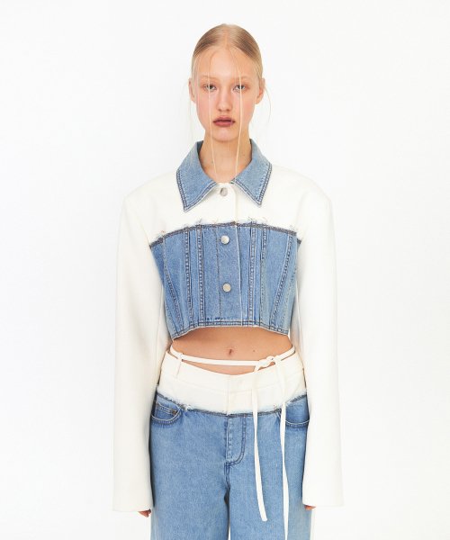 DENIM MIXED JACKET (blue)