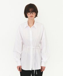 COTTON BELTED SHIRTS (white)