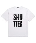 셔터(SHUTTER) RUSTY LOGO 오버핏 반팔 티셔츠 (SS001) 화이트