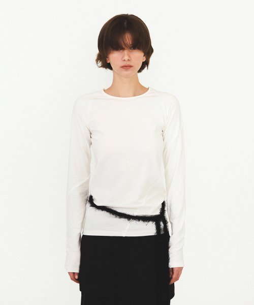 다이애그널() LACE RAGLAN TEE (white) 상품 이미지