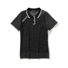 W CD RIBBED KNIT SS POLO LQ1CB50F