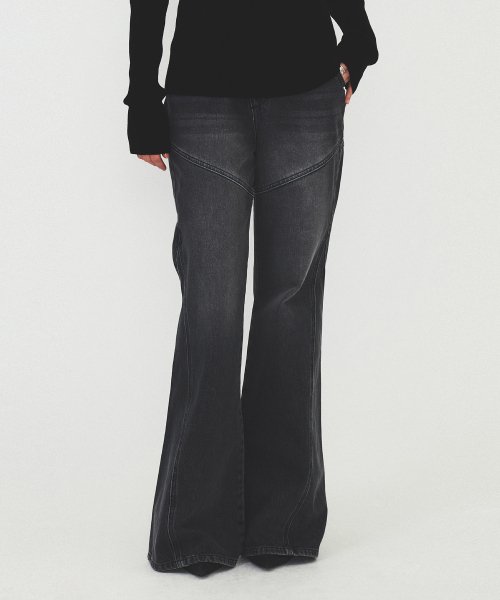 다이애그널() DIAGONAL BOOTS CUT DENIM PANTS (black) 상품 이미지