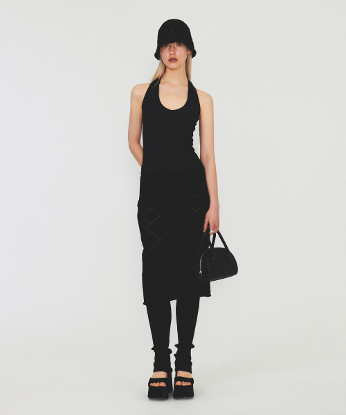 다이애그널() HEART HANDLE SMALL BAG (black) 상품 이미지