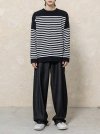 French Stripe Pullover Knit [White x Black]