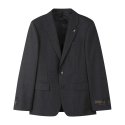 커스텀멜로우(CUSTOMELLOW) canonico silk blended charcoal suit jacket CWFBM24304GYD