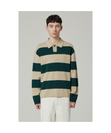 bold stripe collar sweater CWWAS24202GRX