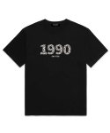 셔터(SHUTTER) 1990 오버핏 반팔 티셔츠 (SS009) 블랙