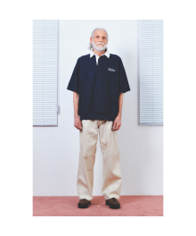 sadsmile stitch cotton pants CQPAX24222IVX