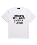 셔터(SHUTTER) NOTHING WILL WORKS 오버핏 반팔 티셔츠 (SS012) 화이트