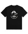 TORY LOGO 오버핏 반팔 티셔츠 (SS014) 블랙