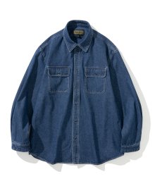 denim pocket shirt 9.5oz indigo washed