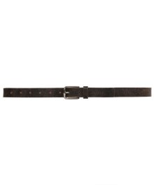 Signature Cowhide Belt in Dark Brown