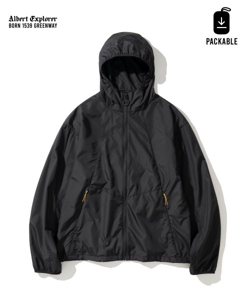 packable light wind jacket black