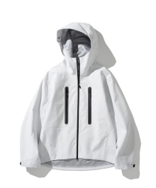 3layer light hood jacket white