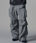낫포너드(NOT4NERD) Nylon Big Pocket Parachute Pants -  Light Grey