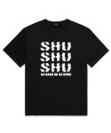 셔터(SHUTTER) SHU LOGO 오버핏 반팔 티셔츠 (SS017) 블랙