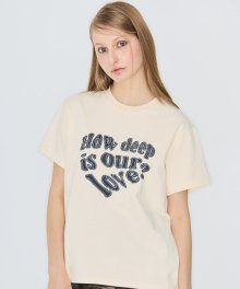LOVE PATCH TEE(IVORY)