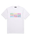 밴웍스(VANNWORKS) VNS RAINBOW LOGO 오버핏 반팔 티셔츠 (VS0089) 화이트
