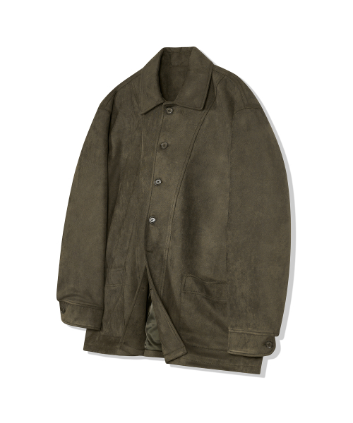 Musinsa Standarderror 87 Stan033 Suede Bold Y Stitch Suede Jacket Khaki Musinsa Standarderror 87 Stan033 Suede Bold Y Stitch Suede Jacket Khaki