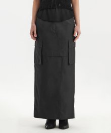 Cargo Maxi Skirt - Charcoal Grey