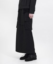 Cargo Maxi Skirt - Black