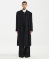 Oversized Double Breasted Coat (UNISEX) - Black