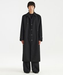 Snap Single Coat (UNISEX) - Black