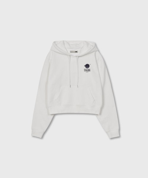 Укороченный худи New Symbol — White