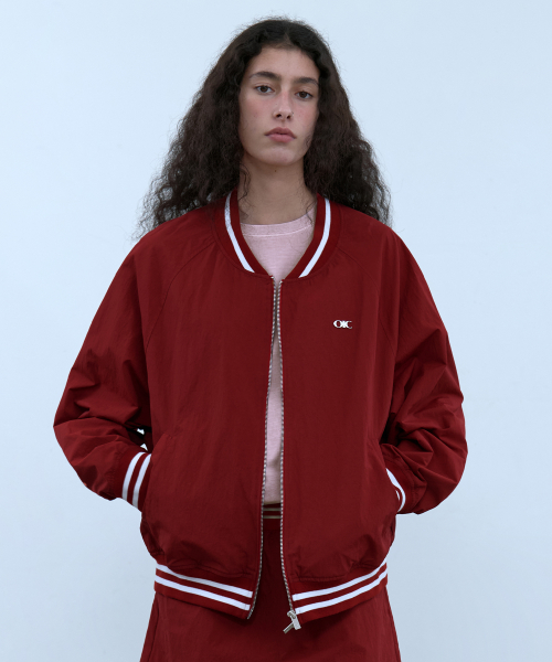 METAL EMBLEM NYLON BLOUSON_BURGUNDY