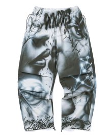 AIRBRUSHED TRACK PANTS (WHITE)