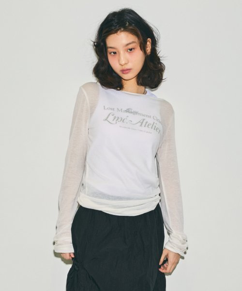 [ LMC]★WM LMC ATELIER SHEER LONGSLEEVE LMC WM Lmc Atelier Sheer Longsleeve - White | 하이츠스토어
