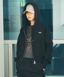 WM OG CROPPED ZIP-UP HOODIE black