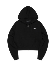 WM OG CROPPED ZIP-UP HOODIE black