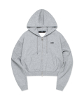 WM OG CROPPED ZIP-UP HOODIE heather gray