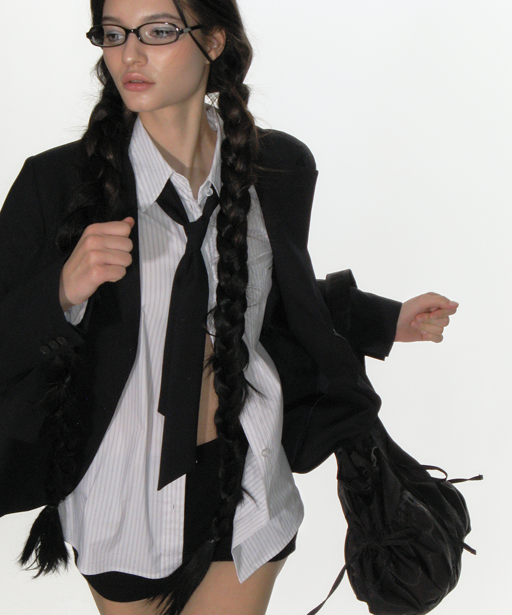 CLASSIC BLAZER & NECKTIE SET_BLACK